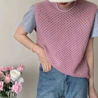 WW | Ärmelloser Strickpullover für Damen