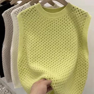 WW | Ärmelloser Strickpullover für Damen