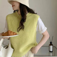 WW | Ärmelloser Strickpullover für Damen