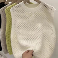 WW | Ärmelloser Strickpullover für Damen