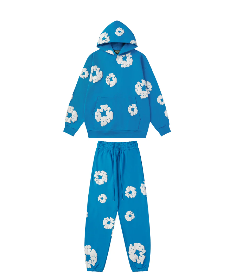 WW | Unisex Kapuzenpullover mit Blumenmuster und Jogginghose