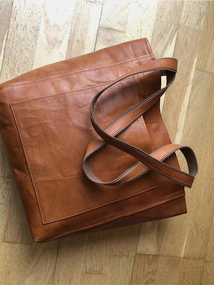Damen-Schultertasche aus veganem Leder mit großzügigem Stauraum