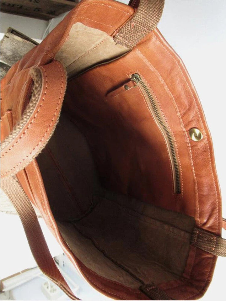 Damen-Schultertasche aus veganem Leder mit großzügigem Stauraum