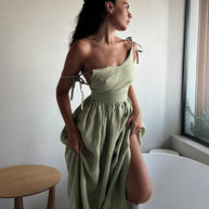 WW | Vintage Leinen Strandkleid