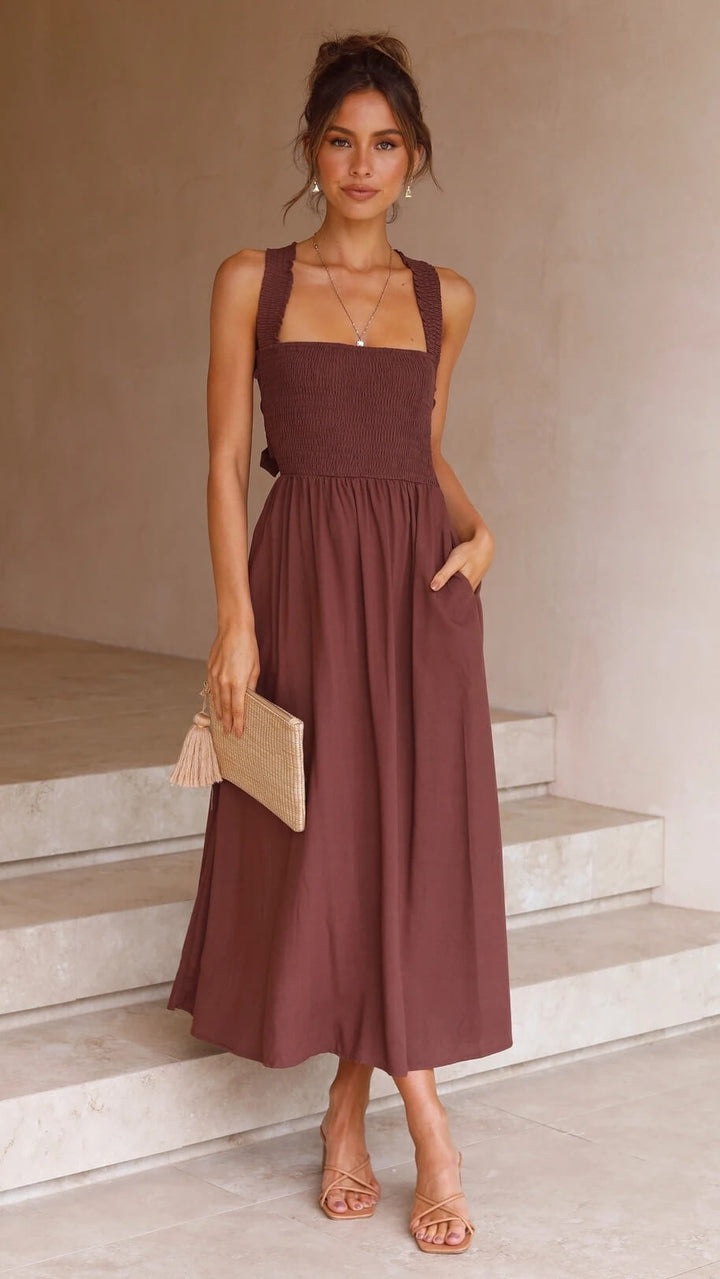 W&W Mode | Marie Elegantes Maxikleid Für Stilvolle Auftritte
