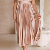 W&W - Elegantes Sexy Plissee-Kleid