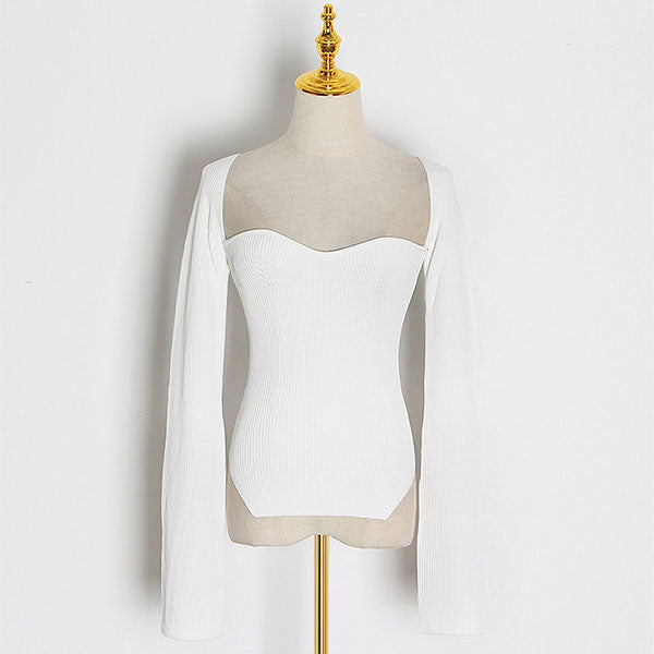 Stricktop mit Rundhalsausschnitt