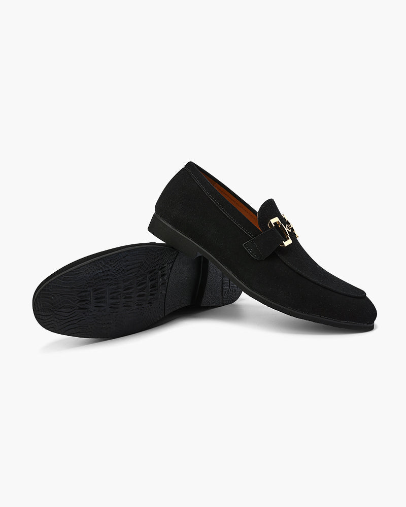 WW | Lässig Herren Loafer Aus Wildleder Mit Edlem Metall Detail
