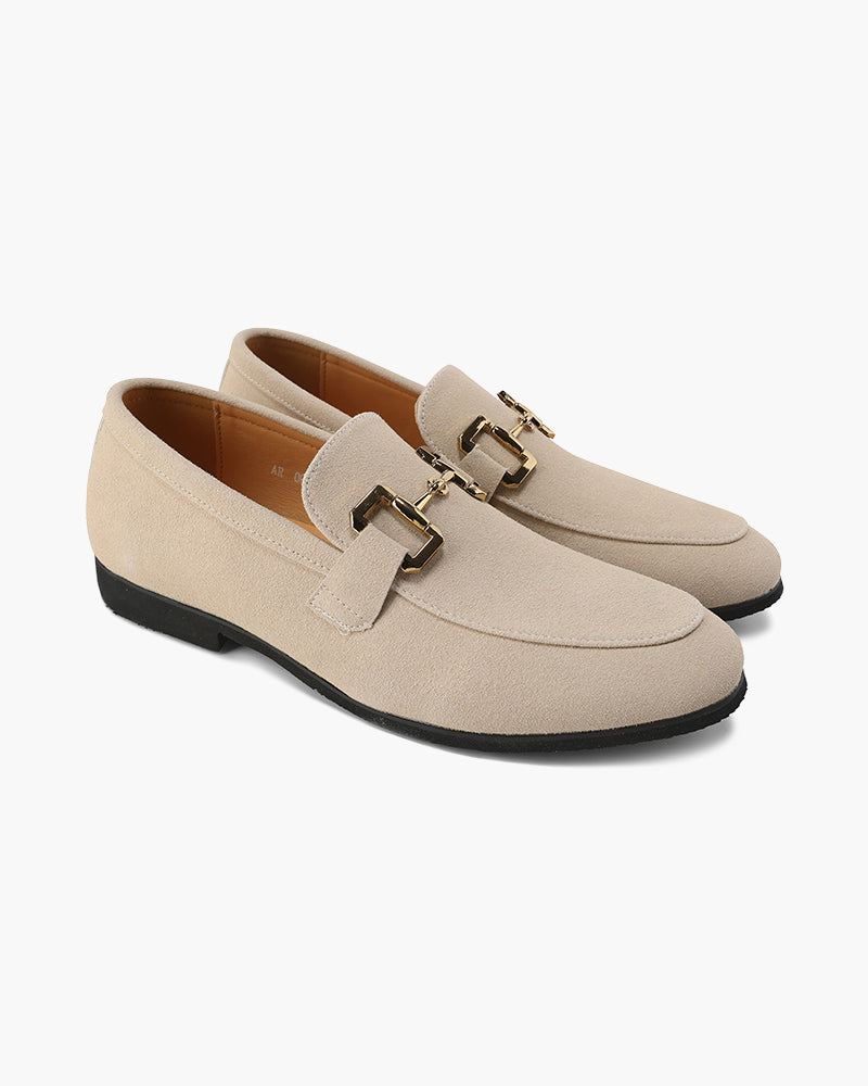 WW | Lässig Herren Loafer Aus Wildleder Mit Edlem Metall Detail