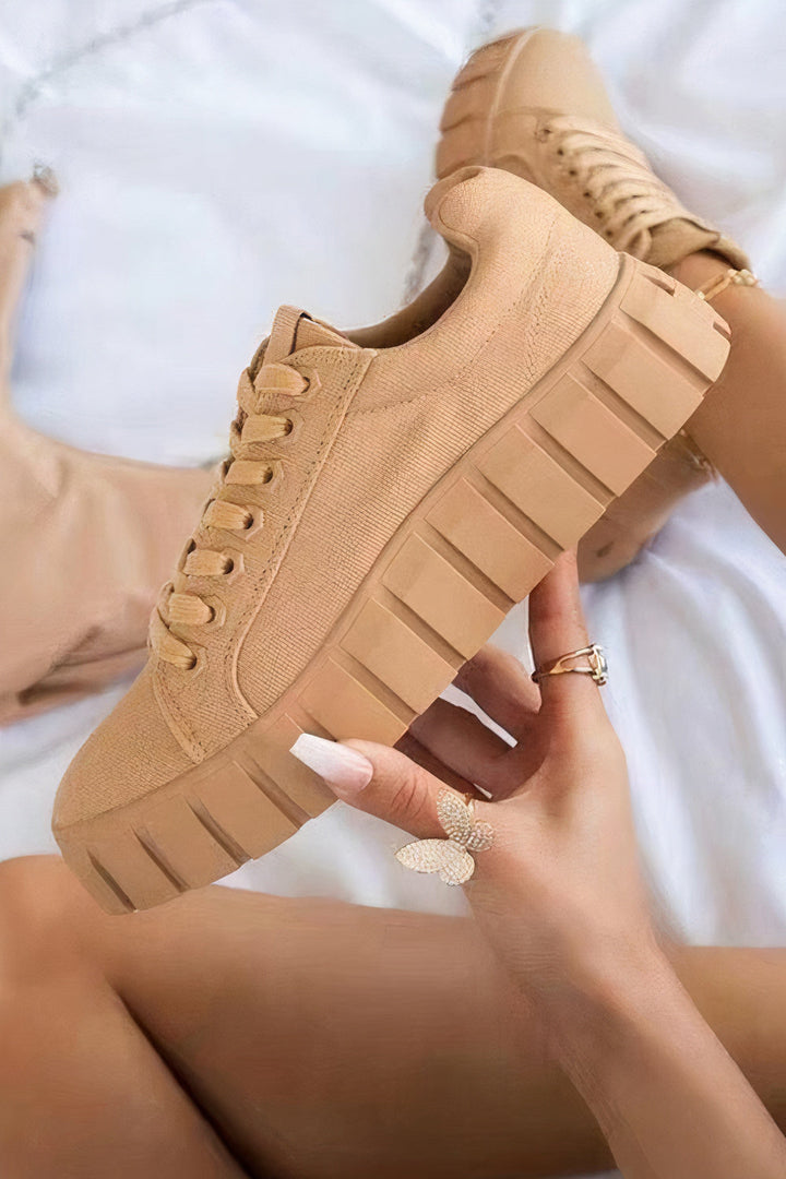 W&W Mode | Einfarbige Niedrige Turnschuhe
