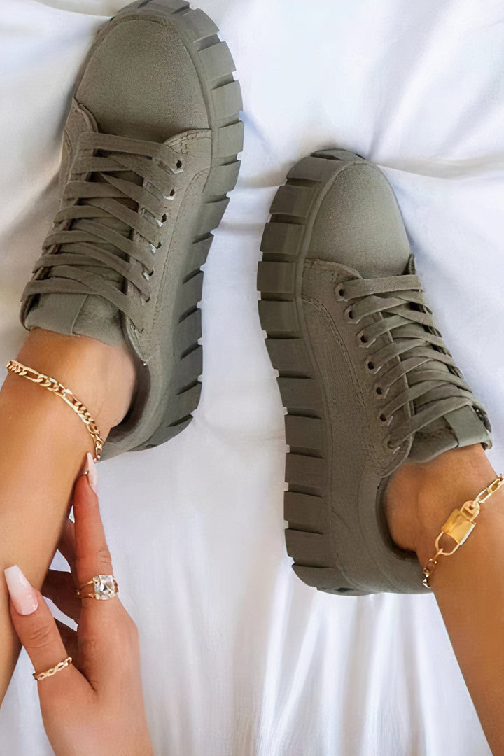 W&W Mode | Einfarbige Niedrige Turnschuhe