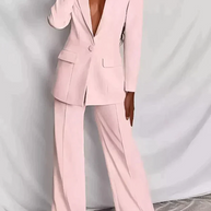 WW Damenanzug | Stilvoller trendiger Damenanzug mit Blazer und langer Hose
