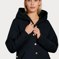 WW | Damen - Wintermantel – Eleganter Gefütterter Mantel mit Kapuze