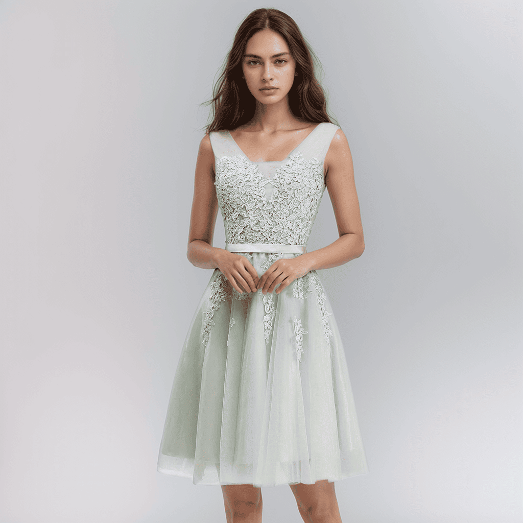 WW | Spitzenapplikation Kleid Für Die Hochzeit