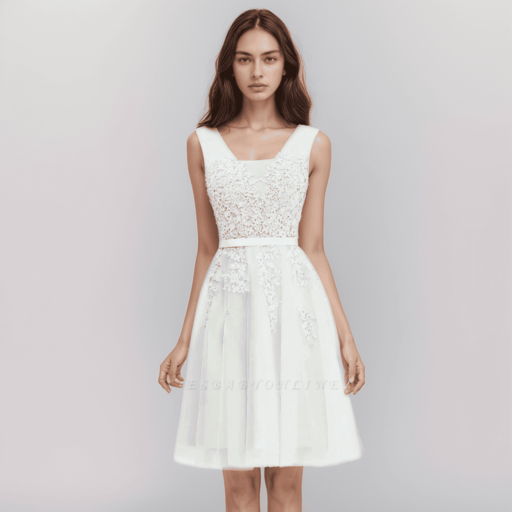 WW | Spitzenapplikation Kleid Für Die Hochzeit