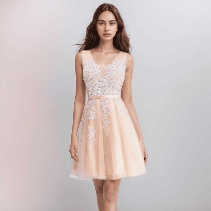 W&W Mode | Spitzenapplikation Kleid Für Die Hochzeit