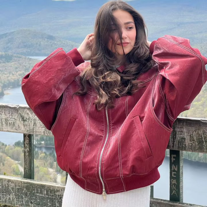 Große Jacke mit Reißverschluss