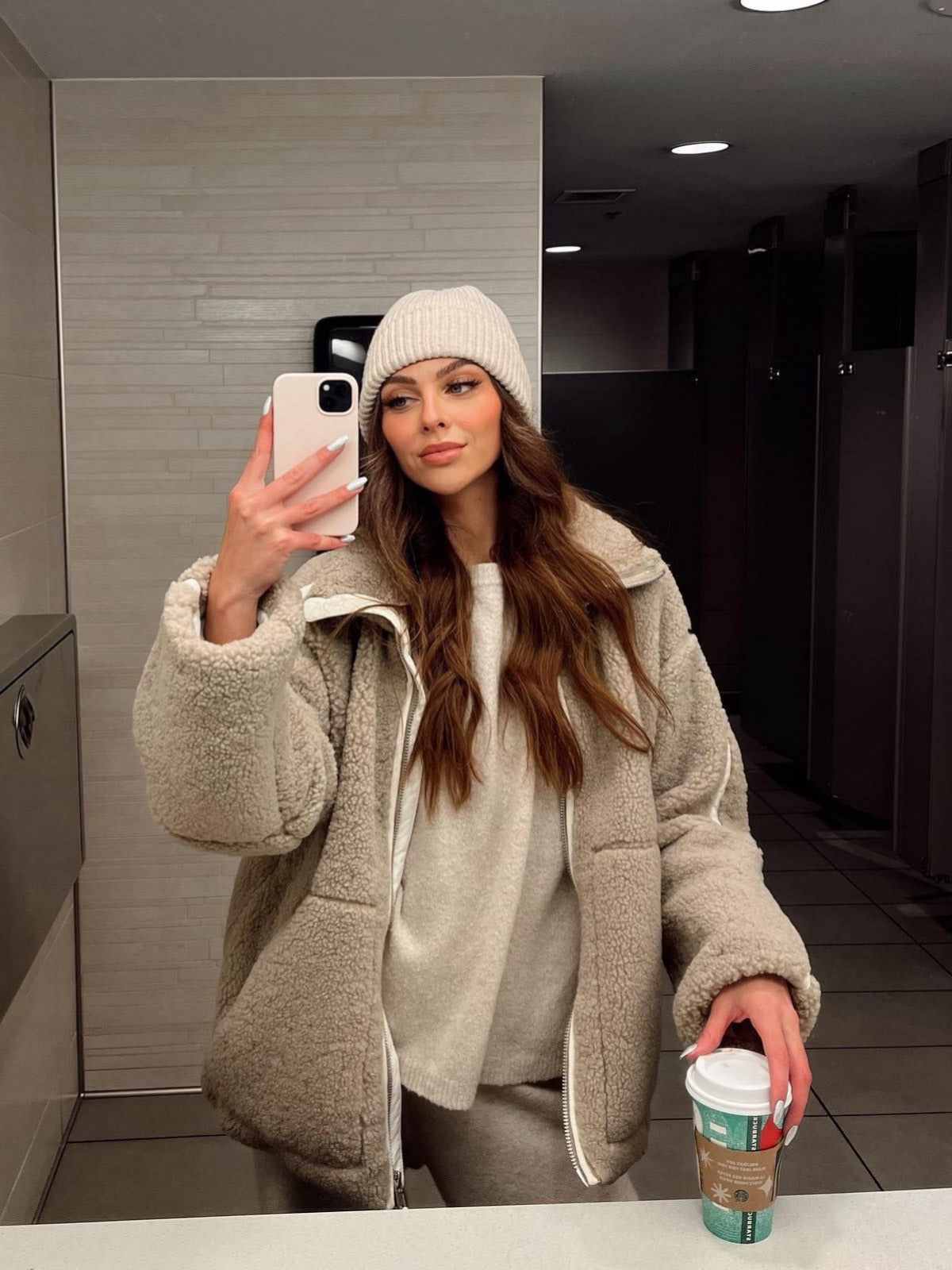 WW | Gemütliche Übergröße Fleecejacke Mit Entspannter Passform Und Weichem, Warmem Stoff Für Frauen