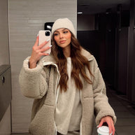 WW | Gemütliche Übergröße Fleecejacke Mit Entspannter Passform Und Weichem, Warmem Stoff Für Frauen