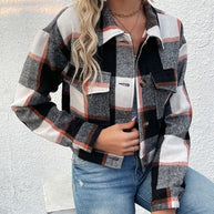 Elegante karierte Jacke