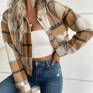 Elegante karierte Jacke