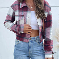 Elegante karierte Jacke