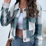 Elegante karierte Jacke