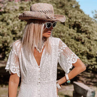 WW | Boho-Spitzenkleid für Damen