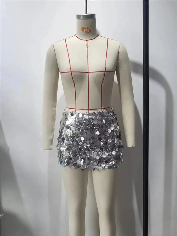 WW | Glamour in Motion: Mini-Paillettenrock 2024 für Damen