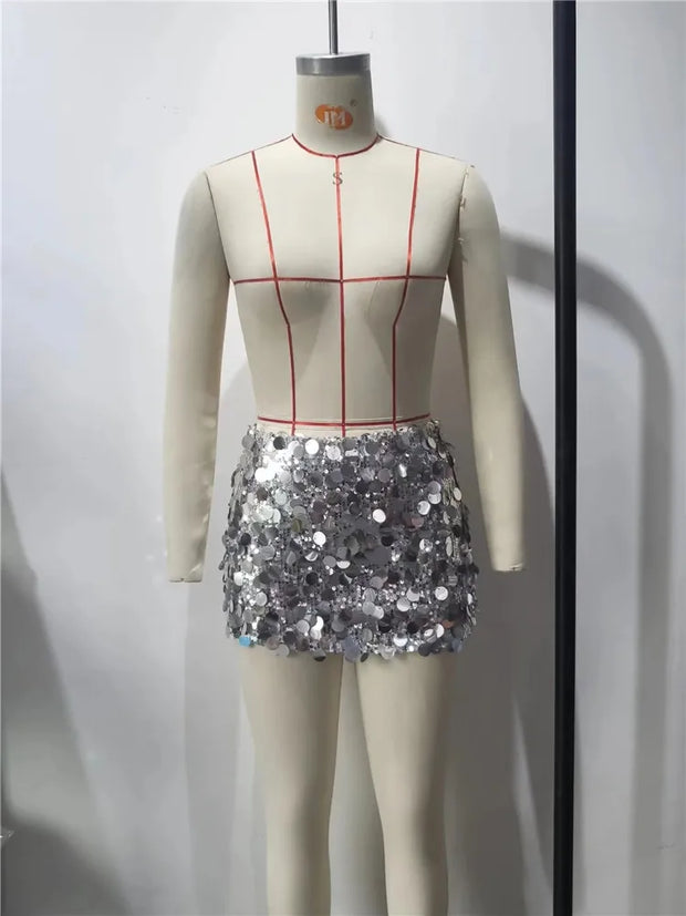 WW | Glamour in Motion: Mini-Paillettenrock 2024 für Damen