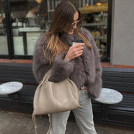 WW | Eleganter Plüsch Fut Mantel