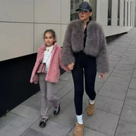 WW | Eleganter Plüsch Fut Mantel