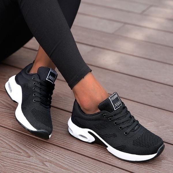 W&W Mode | Frauen Schmerzlinderung Orthopädisch Lace Up Laufschuhe