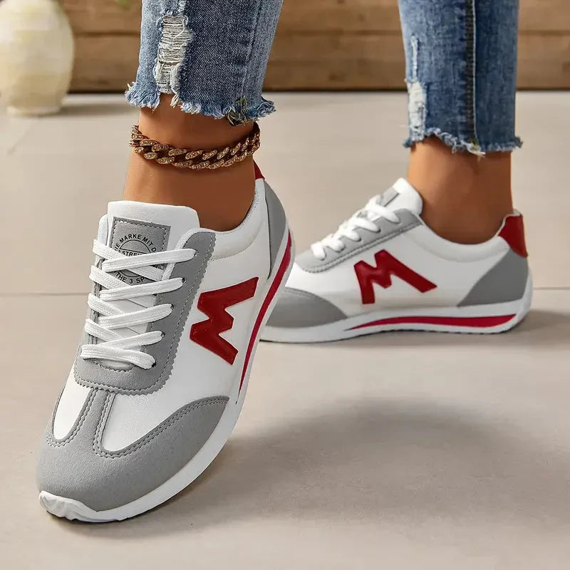 W&W Mode | Lace Up Lage Top Damessneakers Wandelschoenen