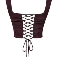 WW | Satin Corsage Top Und Maxirock Satz