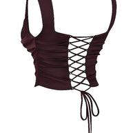 WW | Satin Corsage Top Und Maxirock Satz