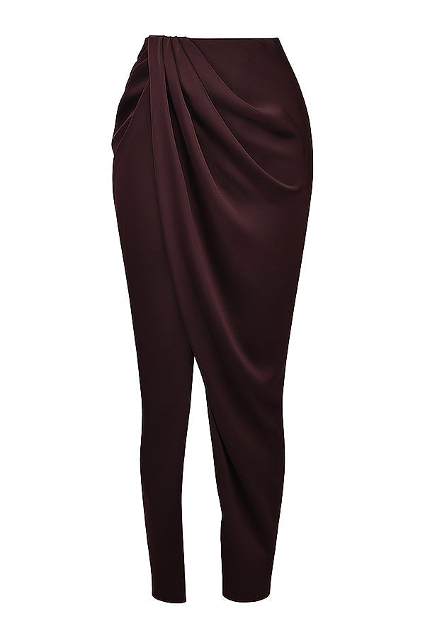 WW | Satin Corsage Top Und Maxirock Satz