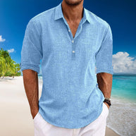 WW | Lässige Leinen Langarmshirt