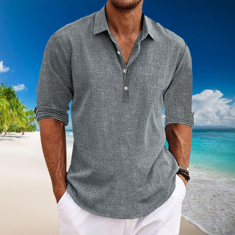 WW | Lässige Leinen Langarmshirt