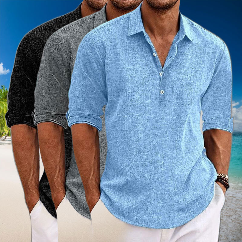WW | Lässige Leinen Langarmshirt