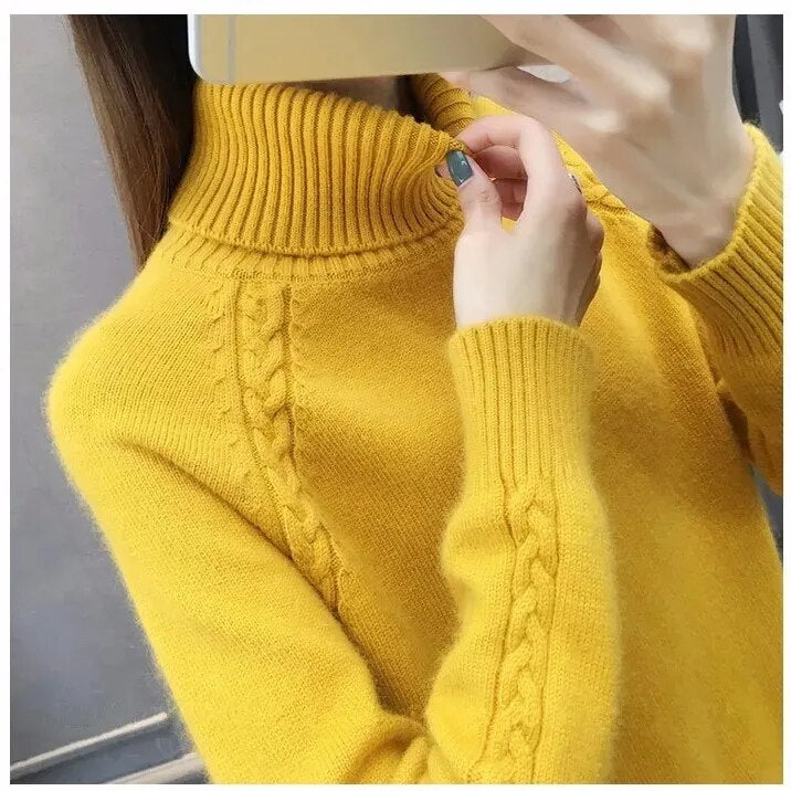 W&W Mode – Eleganter Rollkragenpullover für Damen