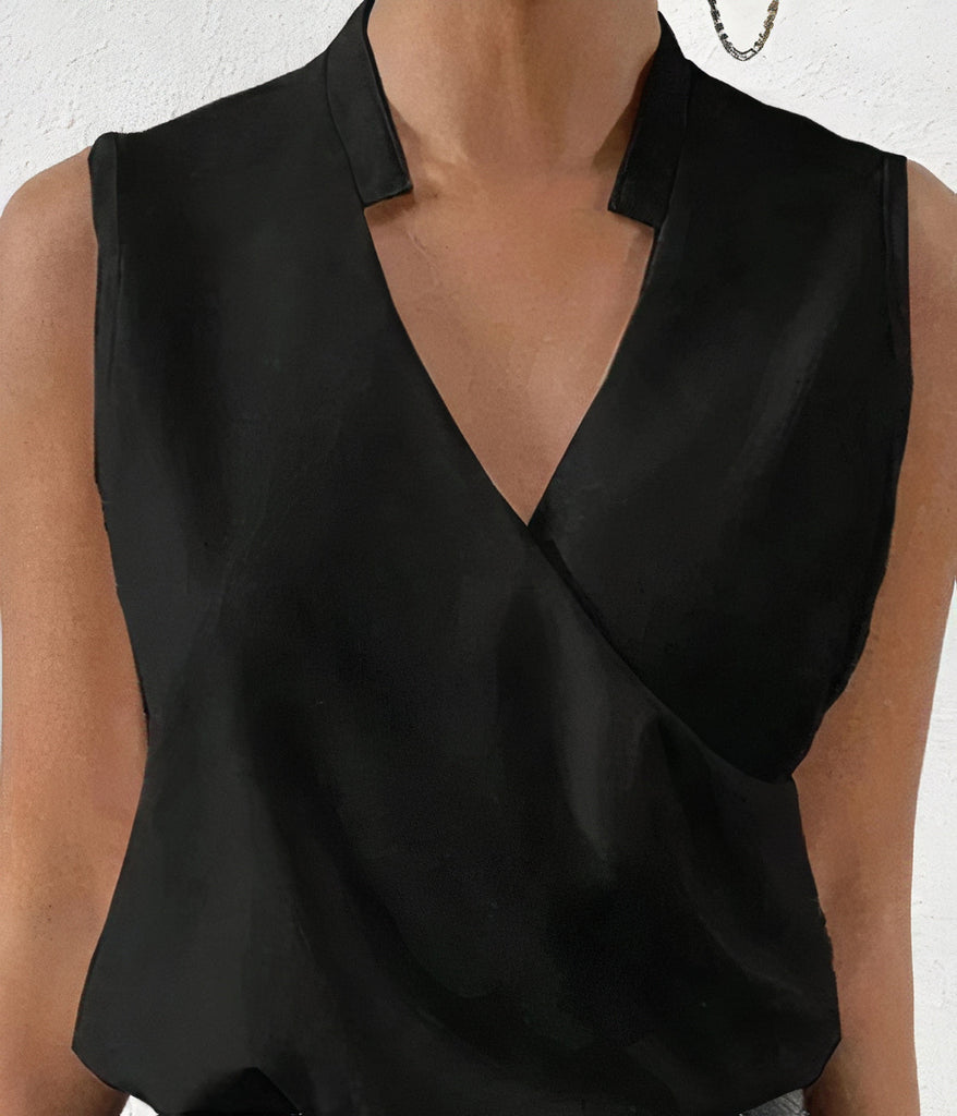 WW | Elegantes Ärmelloses Monochromes Top