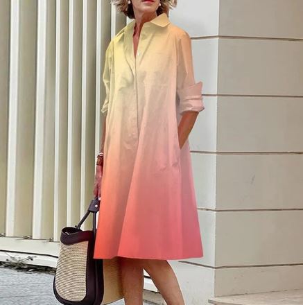 WW | Damenhemd Kleid mit Farbverlauf
