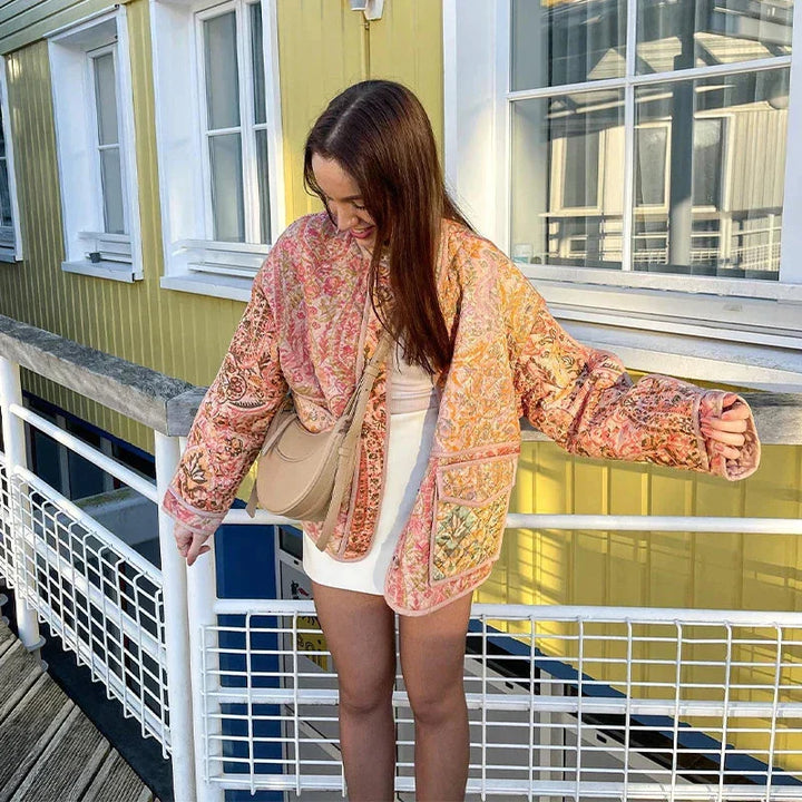 W&W Mode | Übergroße Jacke Boho Style Offen Front Tweed Jacke Damen Jacke