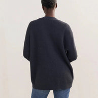 WW | Übergroße Strickjacke Damen Strickjacke aus Kaschmir mit V Ausschnitt und Knöpfen