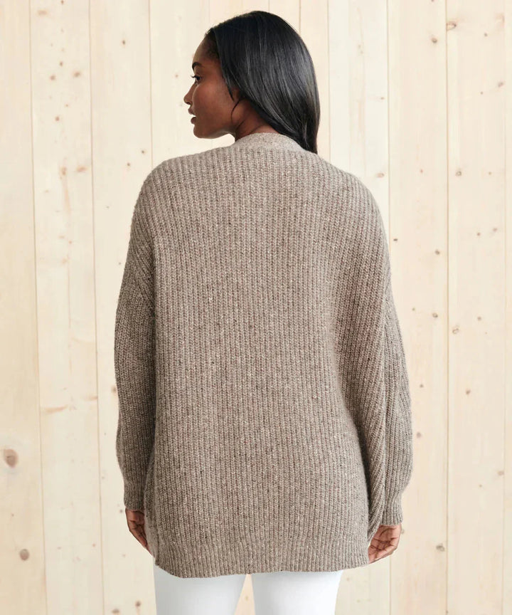 W&W Mode | Übergroße Strickjacke Damen Strickjacke aus Kaschmir mit V Ausschnitt und Knöpfen