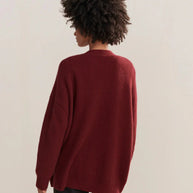 WW | Übergroße Strickjacke Damen Strickjacke aus Kaschmir mit V Ausschnitt und Knöpfen