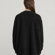 WW | Übergroße Strickjacke Damen Strickjacke aus Kaschmir mit V Ausschnitt und Knöpfen