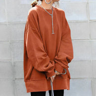 WW | Übergroßer Pullover Lose Passform Gemütlich Sweatshirt Damenbekleidung