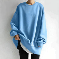 WW | Übergroßes Pullover Frauen Langarm Baggy Pullover mit lockerer Passform